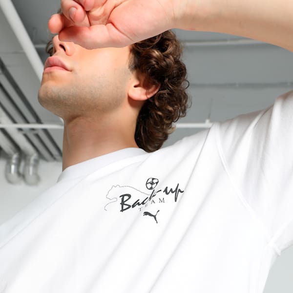 GRAPHICS "Back-up Team" Men's Relaxed Fit Tee, PUMA White, extralarge-IND